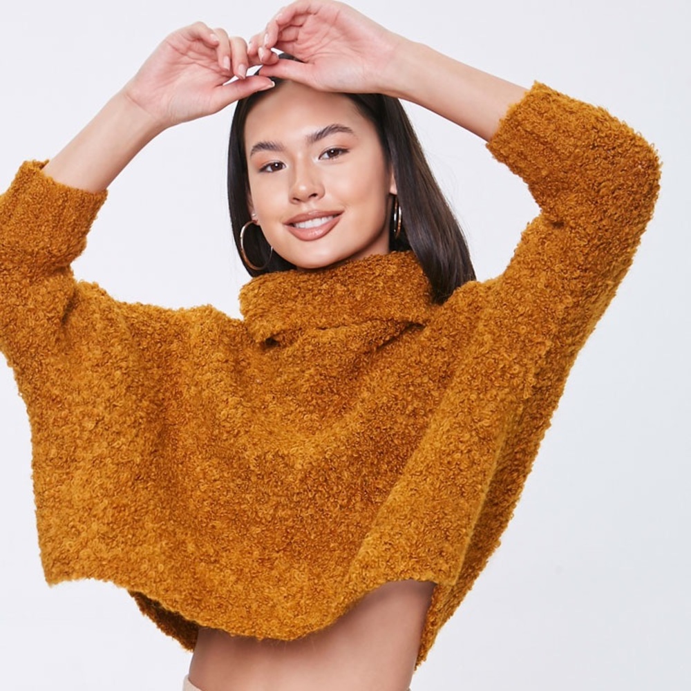 Forever 21 Boucle Knit Turtleneck Sweater